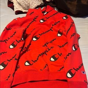 Champion Red Logo Hoodie